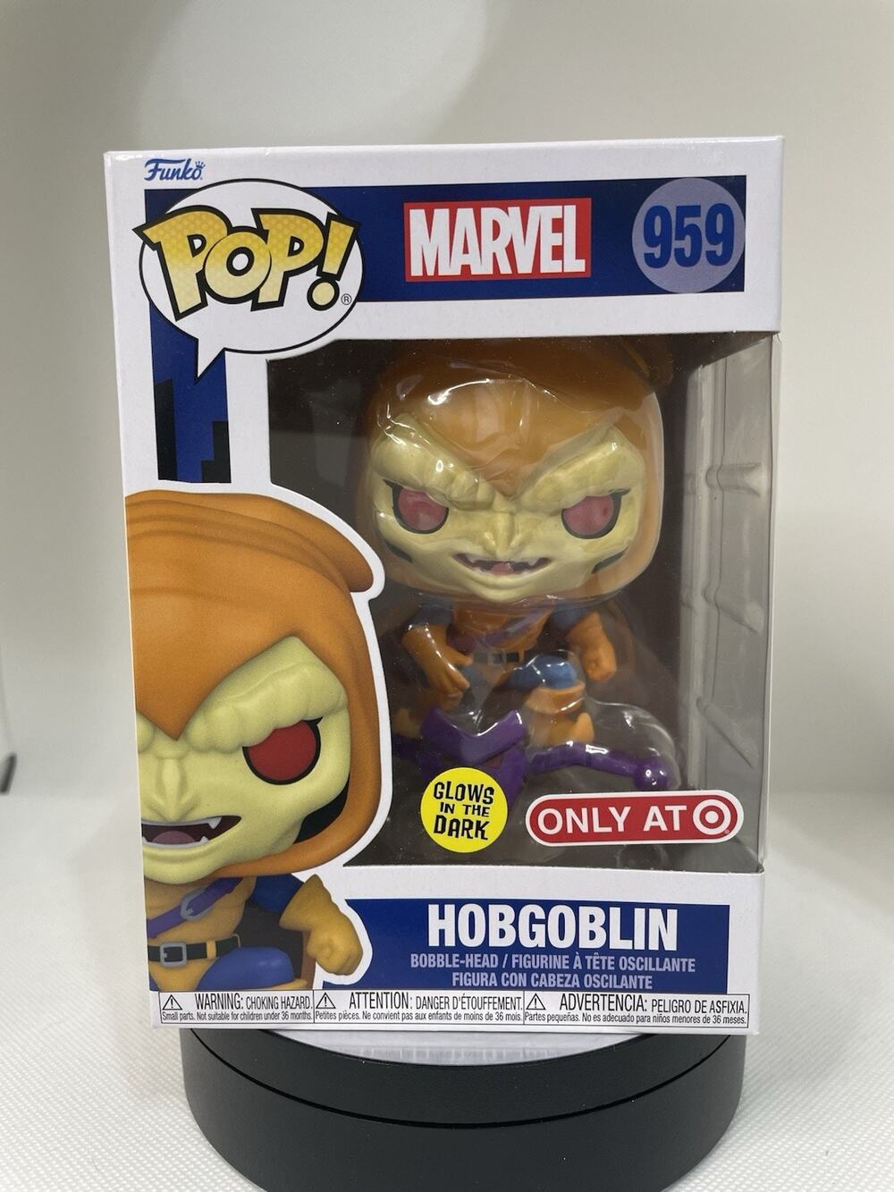 Funko Pop Hobgoblin 959 GITD Target Exc, W Pop Protector Near Mint